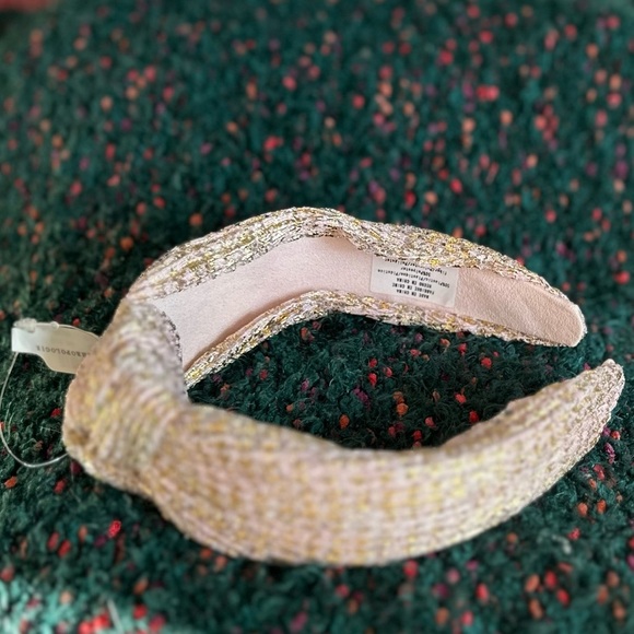 ‼️RARE‼️?ANTHROPOLGIE??NWT?Metallic Knotted Headbanc in Pink/Gold Flecks